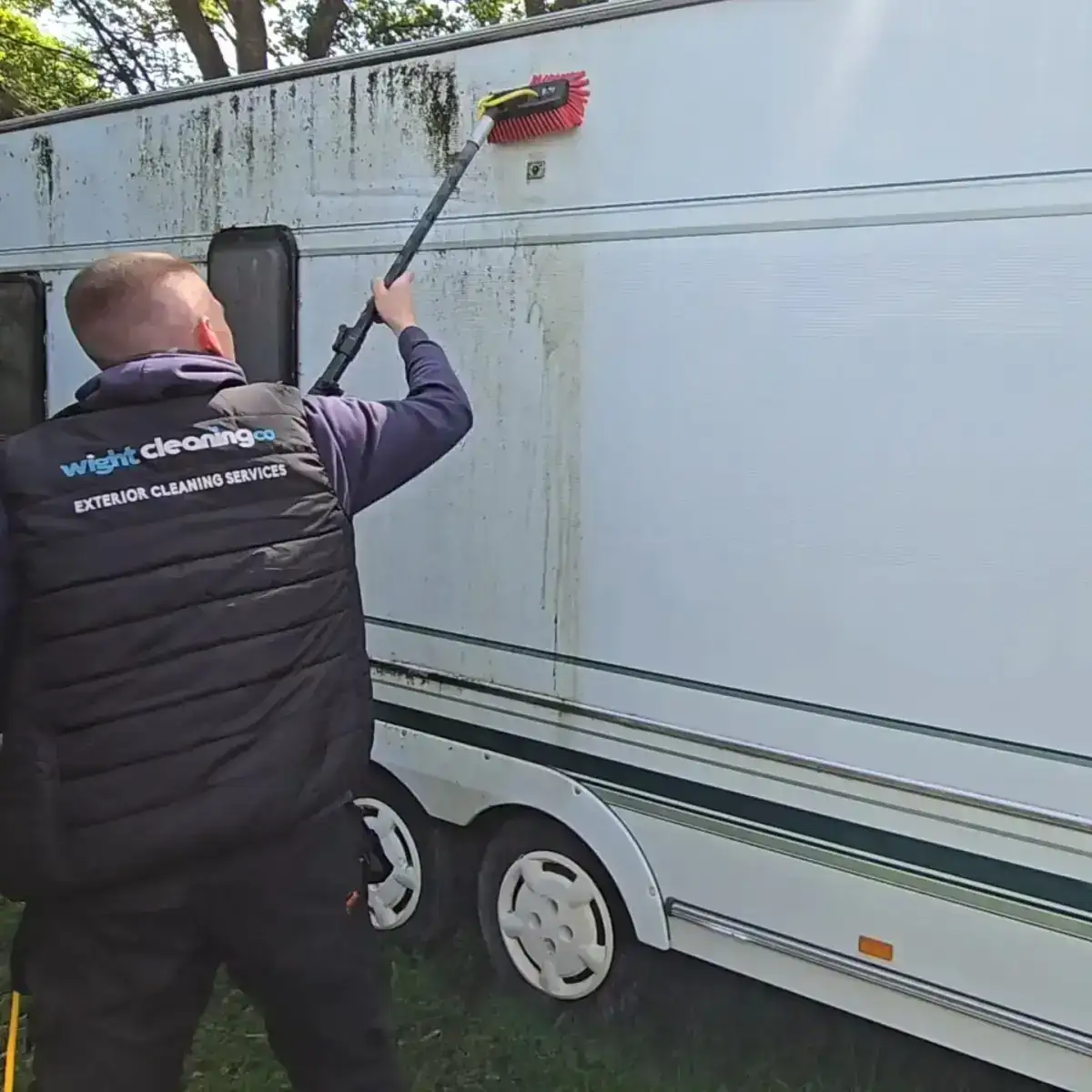 Campervan and caravan exterior cleaning