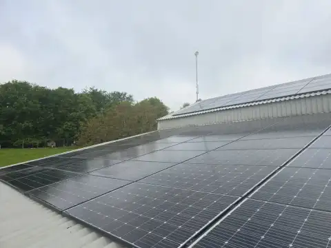 Commercial solar panel cleaning