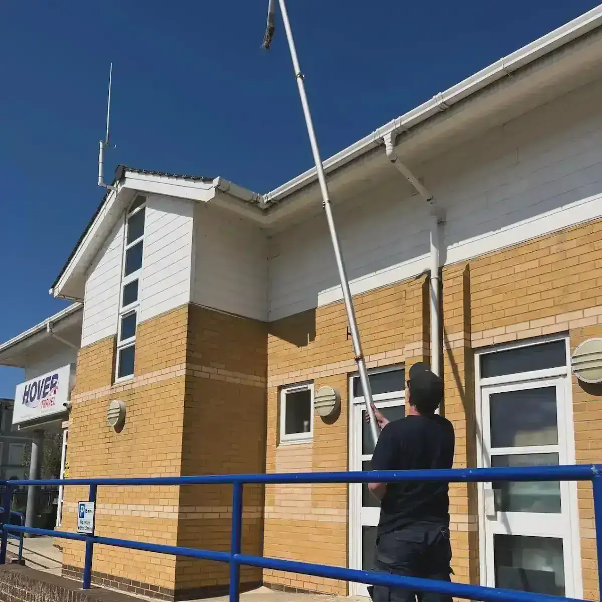 Gutter clearing at Hovertravel Ryde