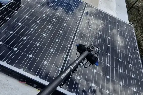 Solar panel cleaning